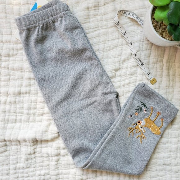 NWT Grey paints with reindeer and floral details 3 - Picture 3 of 6